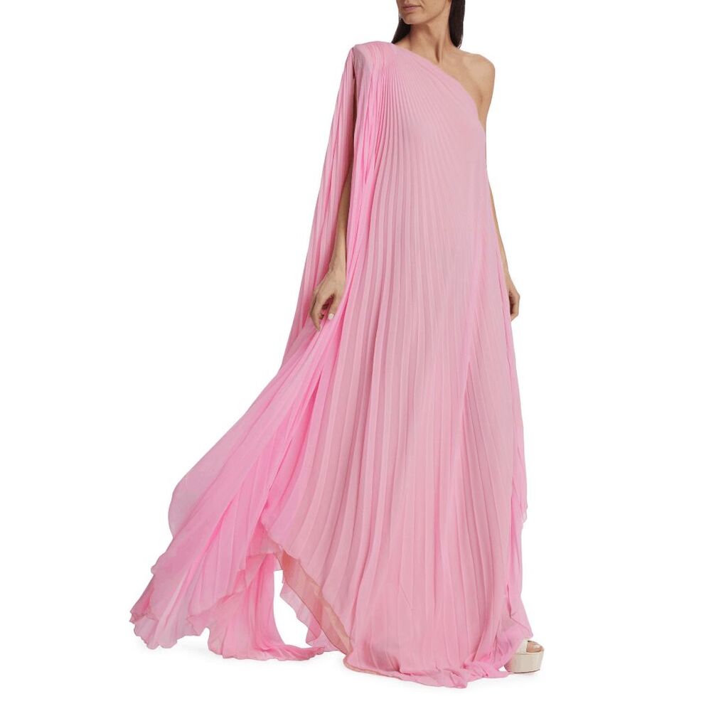 Michael Costello Collection Sophia Asymmetric One-Shoulder Gown Dress US 12 $949